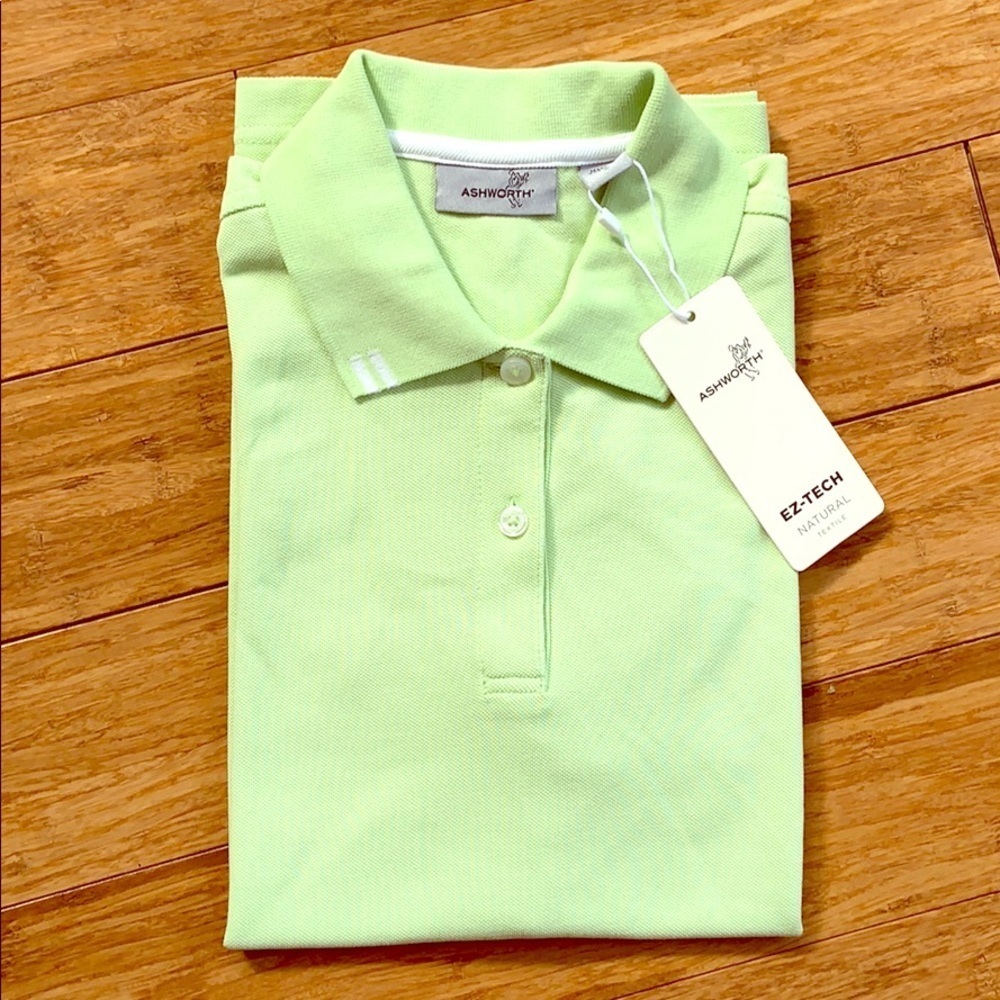 ☀️ 3/$36 or 2/$30 NEW ASHWORTH Ladies Golf Polo Lt. Green sz Small